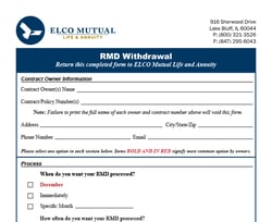 RMD Withdrawal Form Image