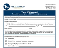 Total Withdrawal Form Image