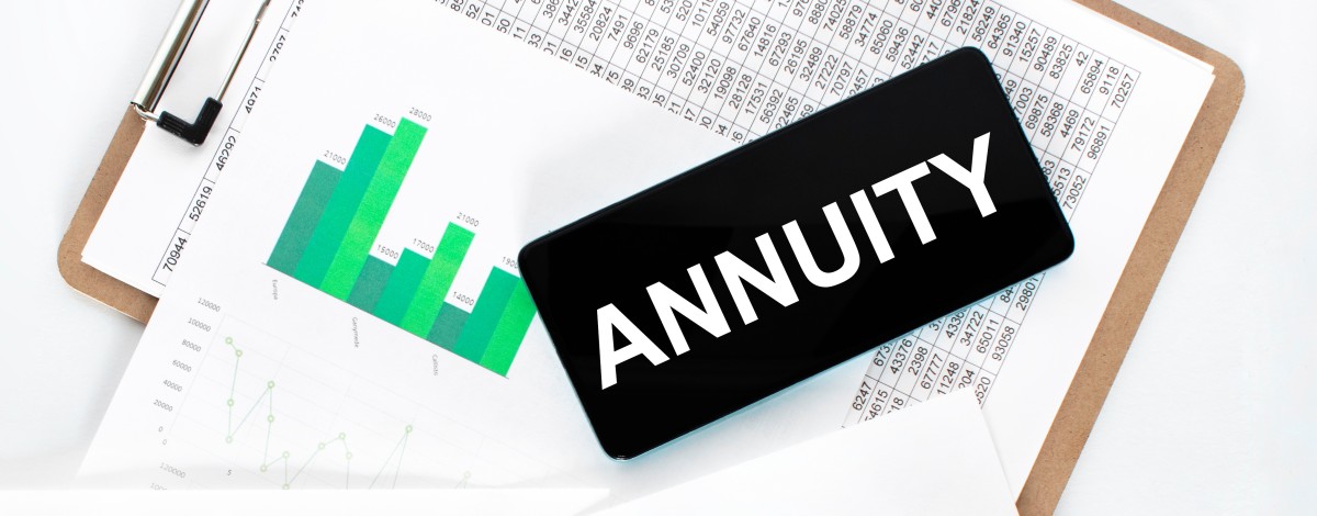 annuities market printout on clipboard 398242459