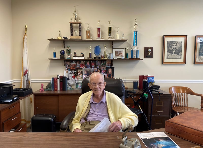 Bob Bruce in his office