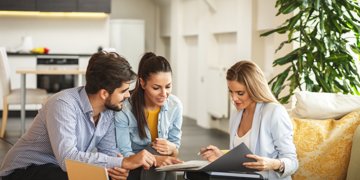 insurance agent going over annuity products with a couple